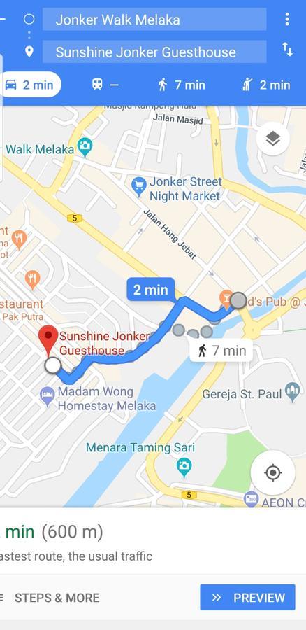 Sunshine Jonker Guesthouse Malacca Esterno foto